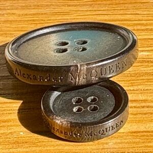 Alexander McQueen Brown & Black Replacement Buttons (4 ct)